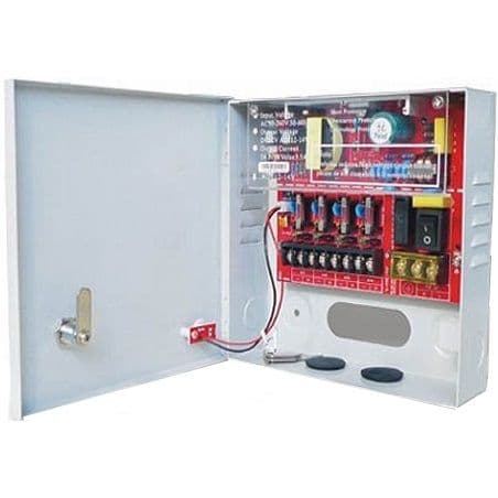 Захранващ блок 12V/4A 4 изхода метална кутия
