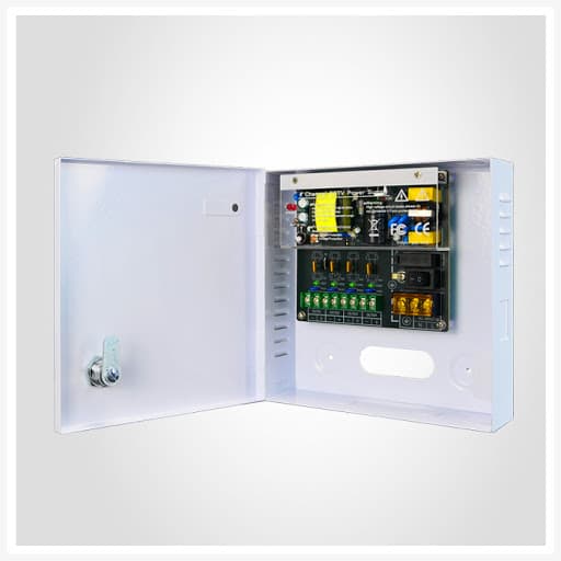 Захранващ блок 12V/10A 16 изхода метална кутия