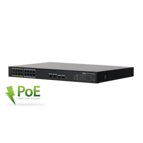 18 портов еPoE мрежов комутатор, 16xPoE/ 2xUPLINK/ 2xSFP