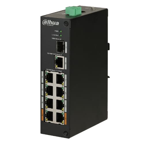 10 портов PoE мрежов комутатор 8xPOE +1xUPLINK + 1xSFP