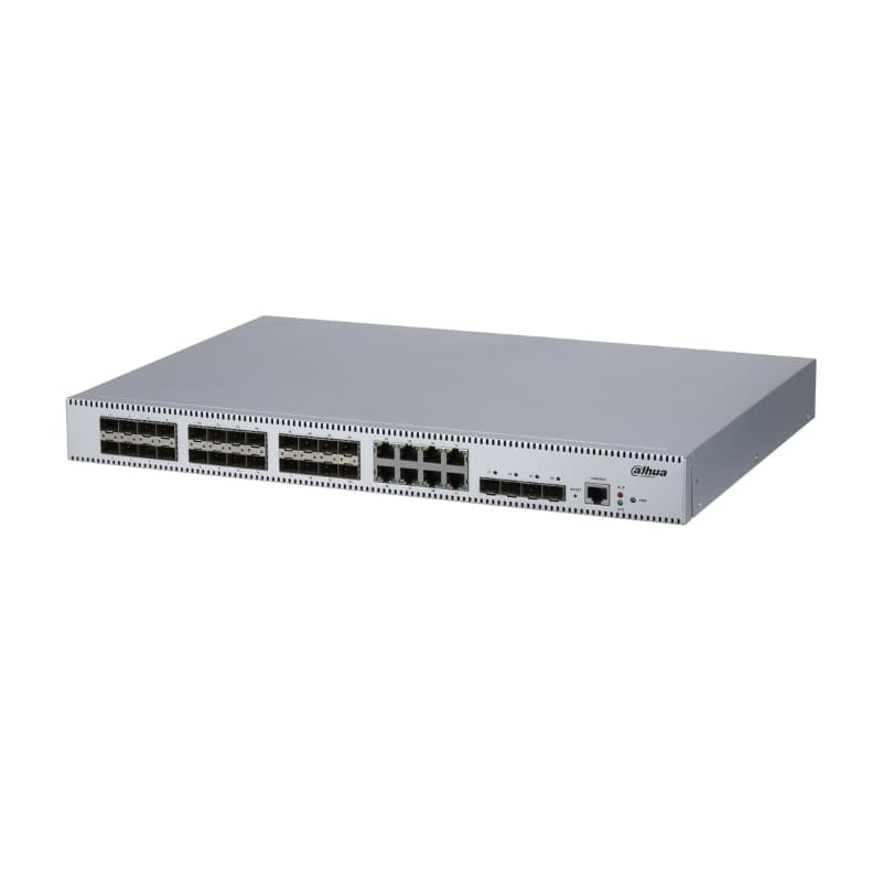 24 портов оптичен мрежов комутатор Base-X + 4x Base-T 1/10GBps + 8 x Ethernet L2+ управляем
