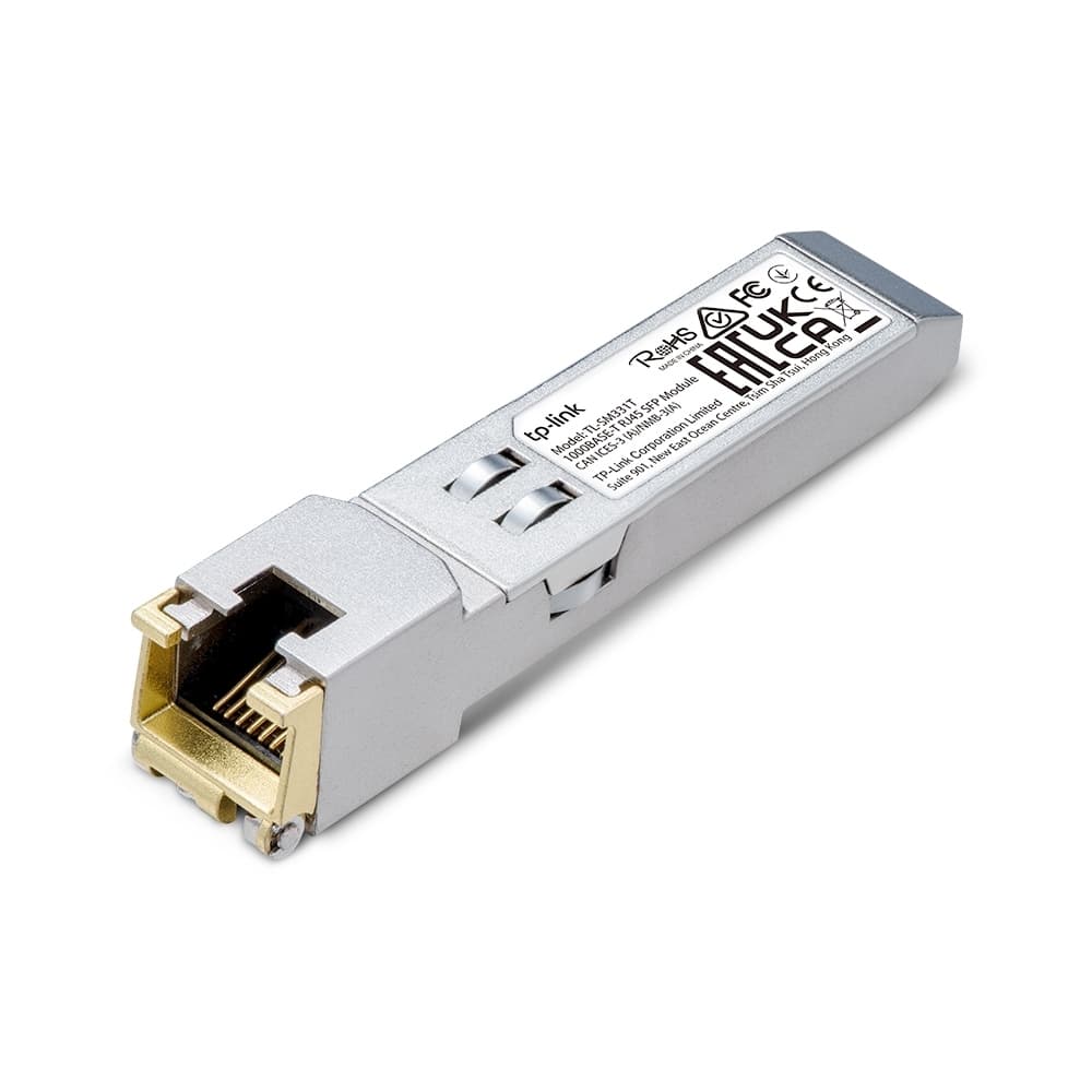 SFP Module 1000BASE-T RJ45, 1.25 Gbps, 100m