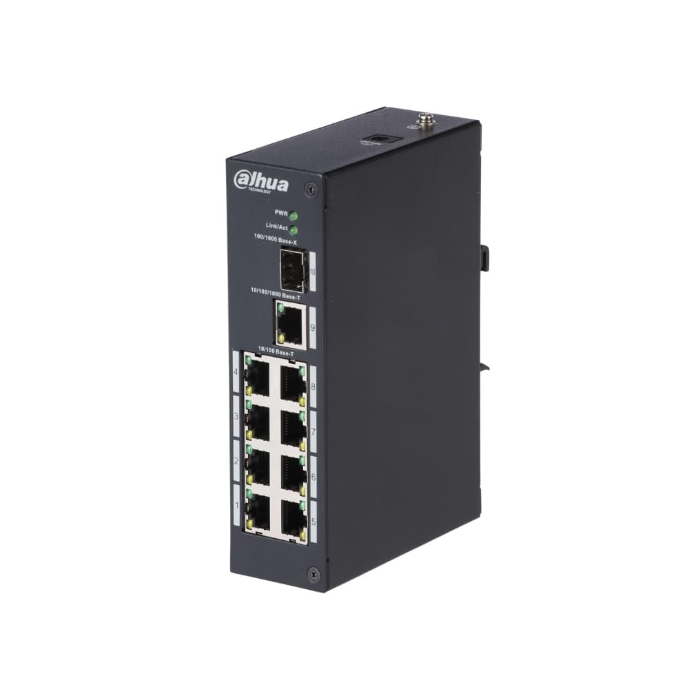 Layer 2 индустриален суич, 8 x RJ45 порта + 1 x UPLINK + 1 x SFP порт