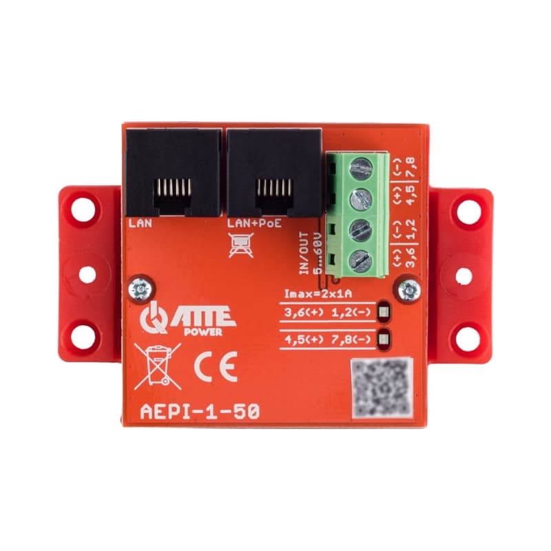 Passive 1-channel PoE адаптер 10/100/1000Mbps