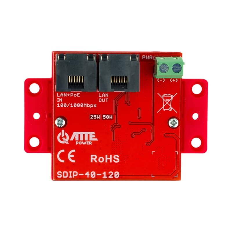 Gigabit PoE адаптер понижаващ напрежението до 12V 40W