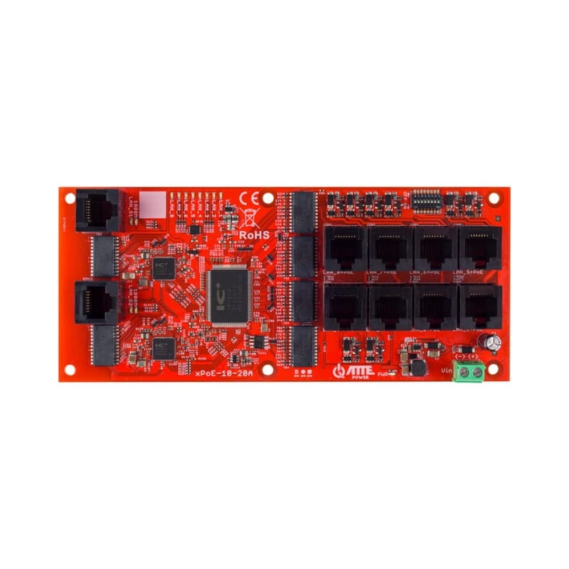 10-портов PoE суич (8xPoE 10/100 Mbps + 2xGigabit Uplink)