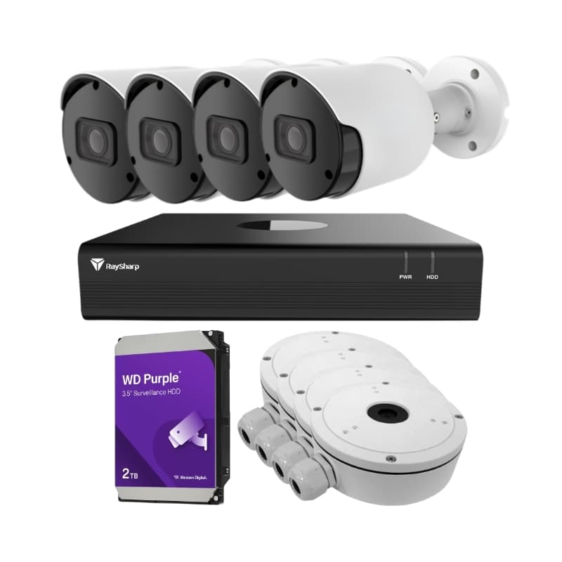 HD комплект 4 булет камери 2MP, DVR 4 канала и HDD 2TB